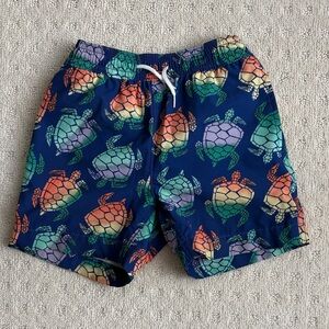 Crewcuts Multicolor Turtle Pattern Swim Shorts